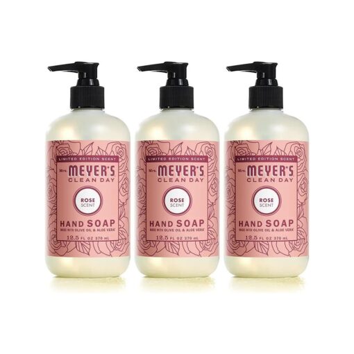 Mrs. Meyer 's Clean Day Liquid Hand Soap Rose ( 12.5 Fl Oz ( Pack of 3 ) )