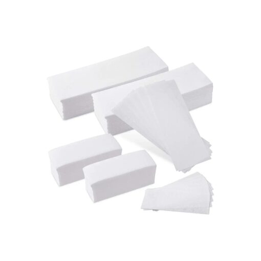 WXJ13 400 Pieces Non-Woven Wax Strip Body and Facial Waxing Strips Hair Removal Wax Strips for Arms, Legs, Underarm Hair, Eyebrow, Oxter of Women and Men ( 2 Sizes )