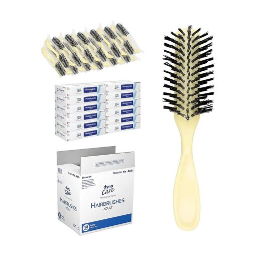 Dynarex 4881 Adult Hair Brush, Ivory, 24 Count