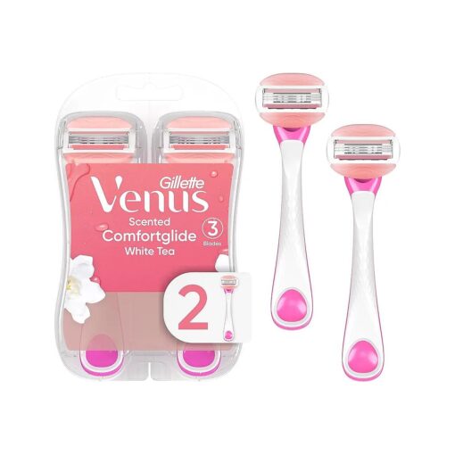 Gillette Venus ComfortGlide White Tea Women 's Disposable Razor, 2 Count