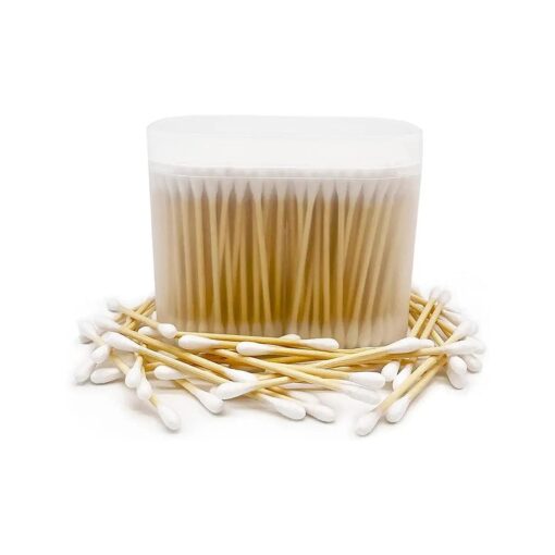 900pcs Bamboo Cotton Swabs, Biodegradable Wooden Cotton Buds