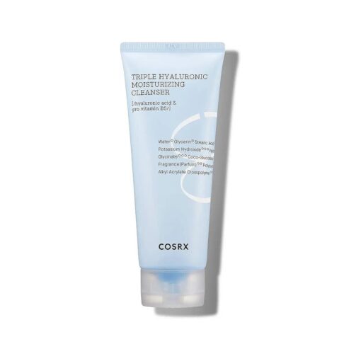 COSRX Hydrium Triple Hyaluronic Moisturizing Cleanser 5.07 fl.oz / 150ml | Daily Cleanser for Dry Skin with Hyaluronic Acid & Vitamin B | Animal Testing Free, Paraben Free, Korean Skincare