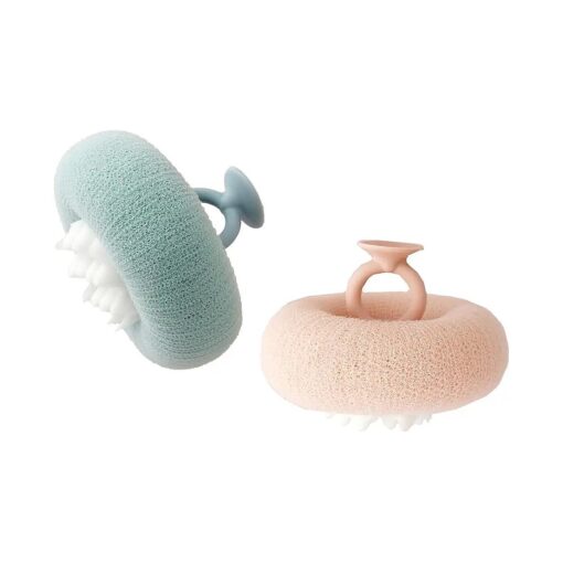 2 Pack Bath Body Brush, Exfoliating Body Scrubber, Bath Sponge Brush to Scrub The Body and Enjoy The Shower ( Pink & Blue ) ...