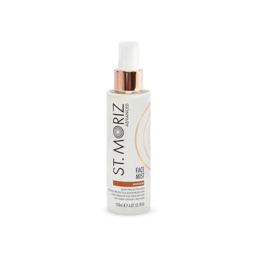 St. Moriz Advanced Self Tanner Face Mist, Sunless Tanning Spray ( Medium, 5.07 Fl Oz ) - Quick Tan Clear Bronzing Spray with Aloe Vera & Vitamin E - Gradual Self Tan for Face - Fake Tan Spray