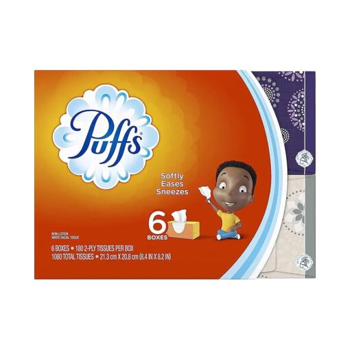 Puffs Everyday Basic Facial Tissues - 180 ct - 6 Pack ( Packaging May Vary )