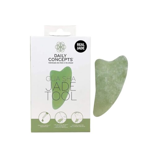 DAILY CONCEPTS Gua Sha Jade Facial Tool, 1 Count