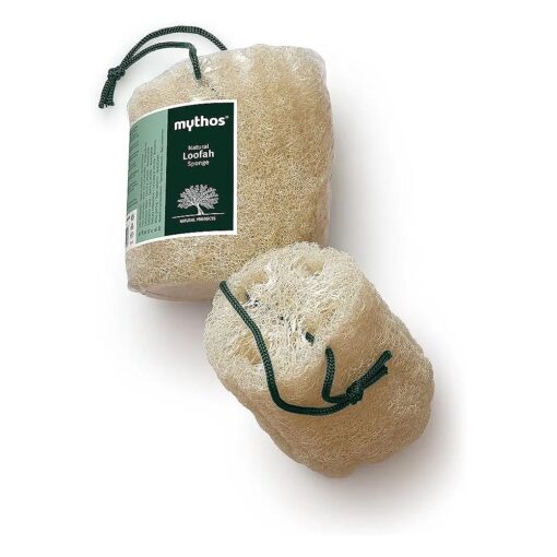 MYTHOS Natural LOOFAH Sponge with String 15 CM .