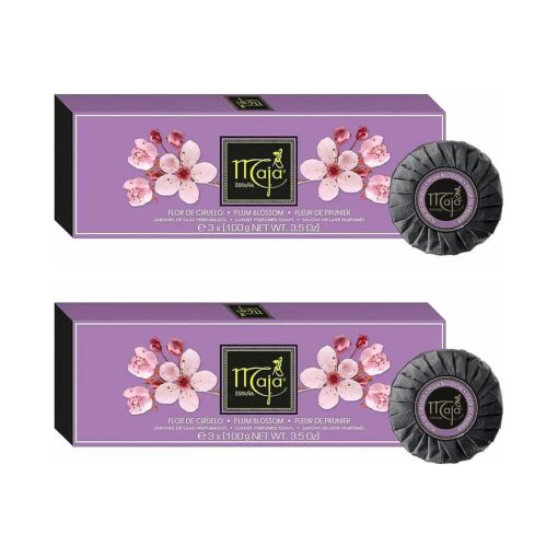 Maja Ciruelo Plum Blossom Soap Set ( 3 X 3.5 Oz./100g ) 10.5 Oz, Total, Fleur De Prunier