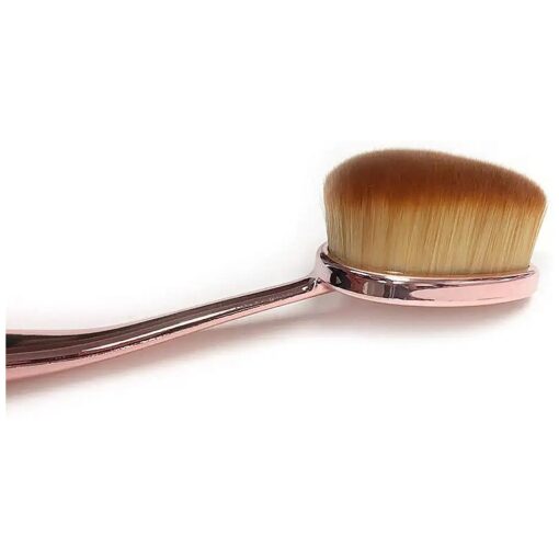 iBeauty ( tm ) Make Up Contour Brush FaceWand Mermaid Oval Soft Rose Gold- FB1011 ( Powder ) Cruelty Free - Vegan Friendly