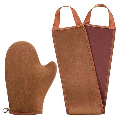 2 in 1 Self Tanning Mitt Applicator kit Self Tan Mit Self Tanner Mitt and Back Lotion Applicators for Your Back, Self Tan Mitt, Back Applicator Mitt for Self Tanner, Ultra Soft and Streak Free