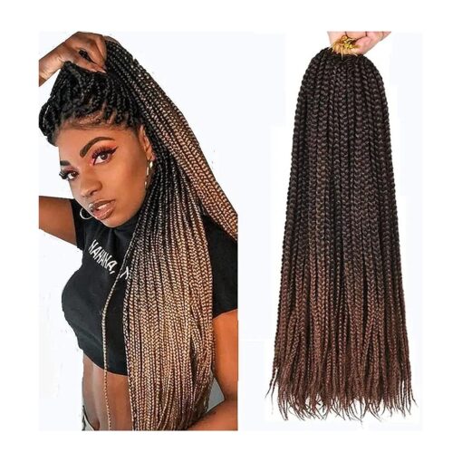 Fengmei Box Braids Crochet Hair 14inch 7apcks Ombre Box Braids Crochet Braids Crochet Box Braids Hair Braiding Hair Extensions ( 14inch,7packs, T30 )