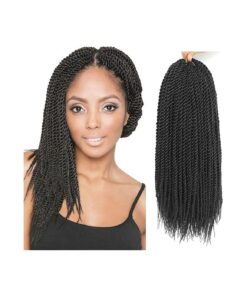 Senegalese Twist Crochet Hair For Black Women 14 Inch 7 Packs Crochet Senegalese Twists Crochet Twists Pre Looped Small Crochet Braids Hair 30Stands/Pack Hot Water Setting ( 14 Inch, 1B )