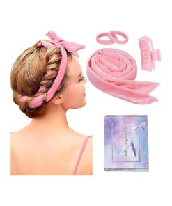 Heatless Curling Rod Headband, Upgraded 60" Extra Long Heatless Curls Headband Soft Hair Curlers to Sleep In Hair Rollers No Heat Curls with Clips and Scrunchies Hair Accessories Christmas Gift