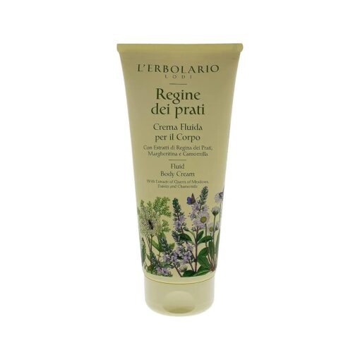 L'Erbolario Regine Dei Prati Fluid Body Cream - Delicate And Innocent Fragrance - Re-Awakens The Natural Softness Of The Skin - Preserves Skin 's Moisture - Provides An Anti-Radical Action - 6.7 Oz