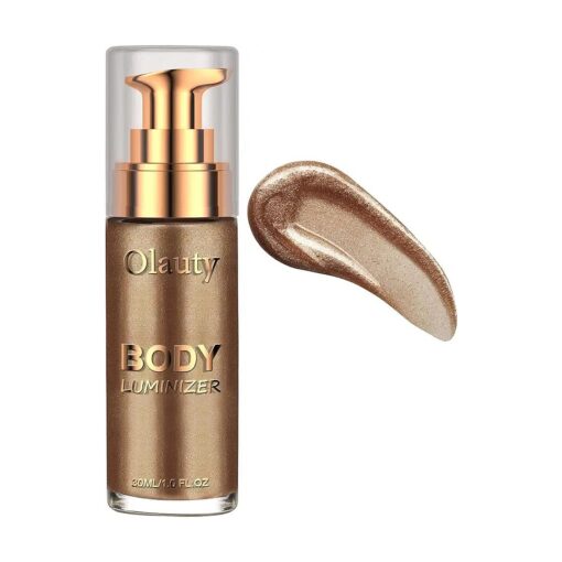 Liquid Illuminator, Firstfly Body Highlighter Makeup Smooth Shimmer Glow Liquid Foundation for Face & Body ( # 03 Glistening Bronze )