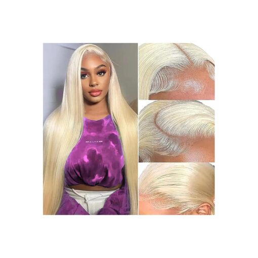 613 13x4 Lace Front Wig Human Hair 180 Density 613 Lace Front Wig Human Hair Straight 613 HD Lace Frontal Wig 26 Inch