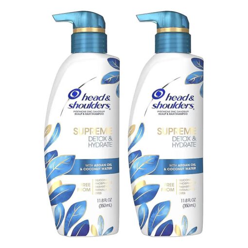 Head & Shoulders Detox and Hydrate Shampoo 11.8 Fl Oz Twin Pack