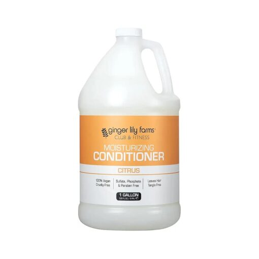 Ginger Lily Farms Club & Fitness Moisturizing Conditioner for Dry Hair, 100 % Vegan & Cruelty-Free, Citrus Scent, 1 Gallon ( 128 fl oz ) Refill