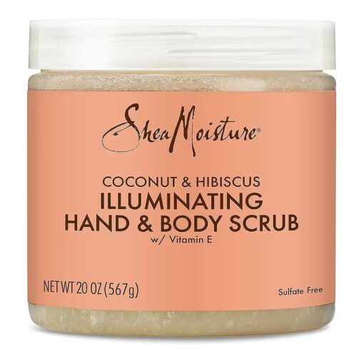 SheaMoisture Body Scrub for Dull Skin Illuminating Coconut and Hibiscus Cruelty-Free Skin Care 20 oz