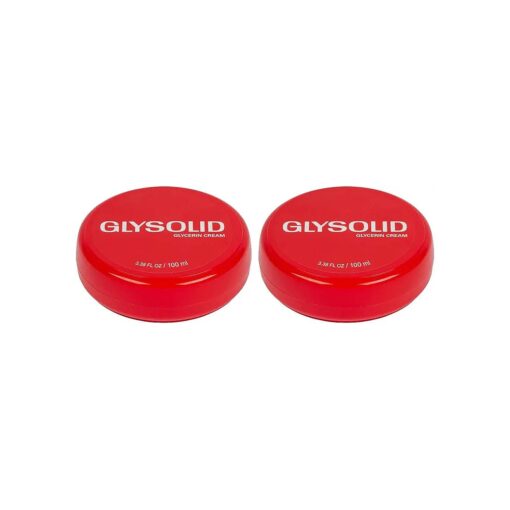 Glysolid Glycerin Skin Cream - Thick, Smooth, and Silky - Trusted Formula for Hands, Feet and Body 3.38 fl oz ( 100ml Jar ) - 2pack