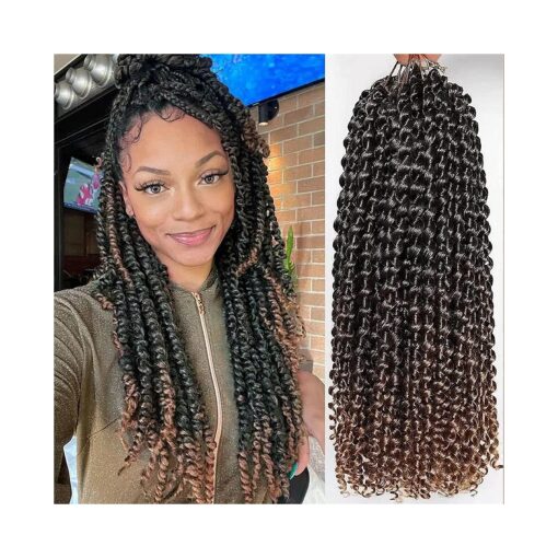 Passion Twist Hair 14 Inch 8 Packs Water Wave Crochet Hair For Black Women Passion Twists Braiding Hair Long Bohemian Spring Twist Hair Crochet Braids Synthetic Hair Extension ( 14inch, 1B/27 )