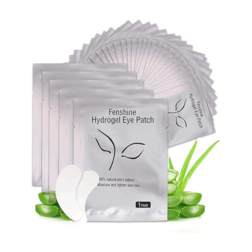 Fenshine 100 Pairs Eyelash Extension Eye Pads Lint Free Hydrogel Eye Patches Professional Under Eye Gel Pads for Lash Extensions Supplies ( 100 Pairs ) ...