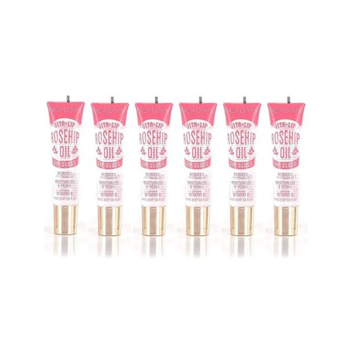 6-PACKS Kiss Broadway Clear Lip Gloss ( Rosehip Oil )