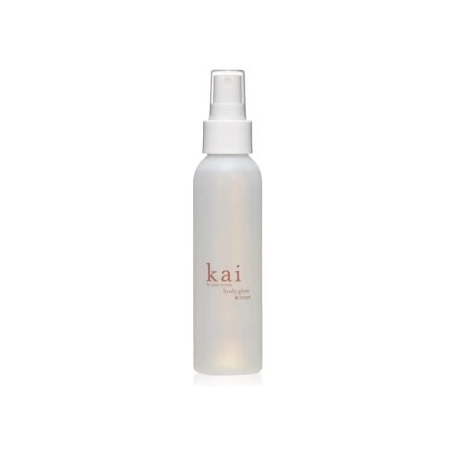 kai Body Glow Rose, 4 Fl Oz, dry body oil with jojoba, chamomile, cucumber extracts, moisturizes and leaves a radiant glow with a fresh + clean fragrance, layered with rose absolute, made in the usa