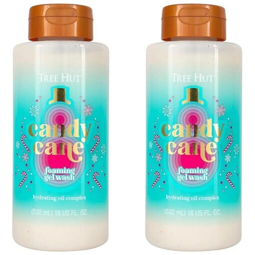 Candy Cane Nourishing & Moisturizing Foaming Gel Wash, 18 oz, ( Pack of 2 )