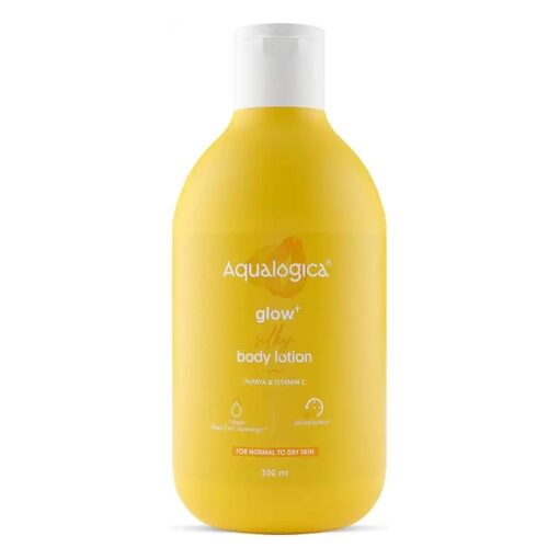 Glow+ Silky Body Lotion | 10.14 Fl Oz ( 300ml ) | with Papaya & Vitamin C | Organic Body Lotion moisturizer | for Smooth, Softens, Normal, & Dry Skin