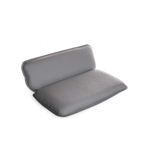 BINO Non-Slip Cushioned Bath Pillow with Suction Cups, Silver - Spa Pillow Bath Pillows for Tub Neck and Back Support Bathtub Pillow Bath Pillows for Tub Bath Accessories Set Bath Tub Pillow Rest