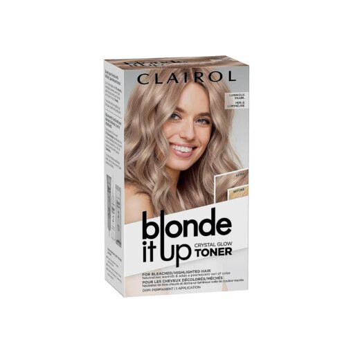 Clairol Blonde It Up Crystal Glow Toners Demi-Permanent Hair Dye, Luminous Pearl Hair Color, Pack of 1