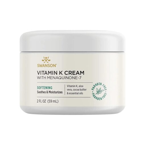 Swanson Vitamin K Cream with Menaquinone-7 2 fl Ounce ( 59 ml ) Cream