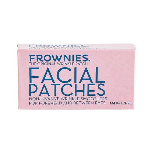 FROWNIES Forehead and Between the Eyes Wrinkle Patches - Hypoallergenic Facial Patches to Smooth & Soften Forehead Wrinkles & Eleven Lines - For Overnight Use, 144 Patches