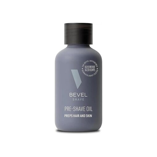 Bevel Pre Shave Oil for Men with Castor Oil, Olive Oil and Tea Tree Oil, Helps Soften Hair and Protect Skin from Irritation and Razor Burn, 2 Fl Oz