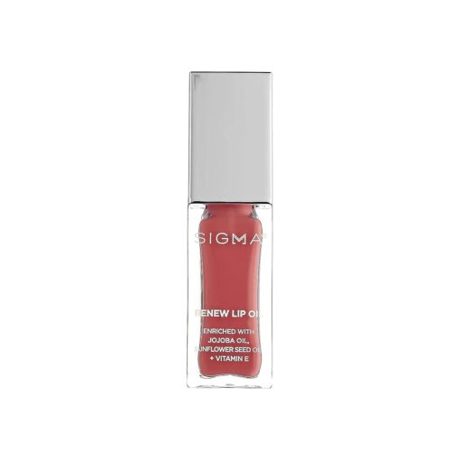 Sigma Beauty Renew Lip Oil - Tinted Lip Oil with Luxurious High-Shine Color and Long Lasting Hydration for Soft, Supple Lips, Non Sticky Lip Oil w/Nourishing Antioxidants ( Tranquil, Fresh Pink Sheen )