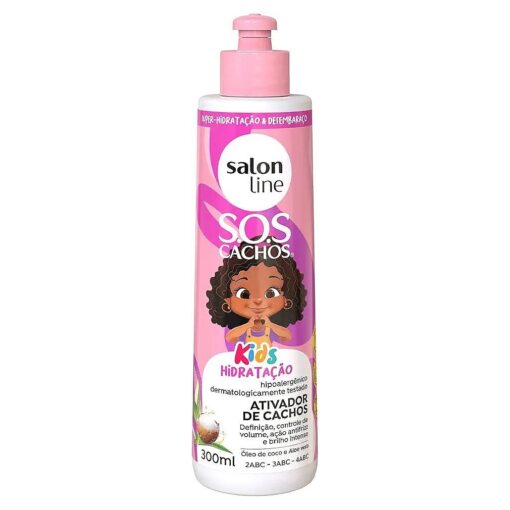 Salon Line - Linha SOS Cachos Kids ( Hidratacao ) - Ativador de Cachos 300 Ml - ( SOS Curls Kids ( Moisturization ) Collection - Curl Activator 10.14 Fl Oz )