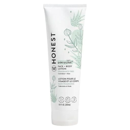 Hydrating Face + Body Lotion | Fast Absorbing, Naturally Derived, Hypoallergenic | Fragrance Free Sensitive, 8.5 fl oz