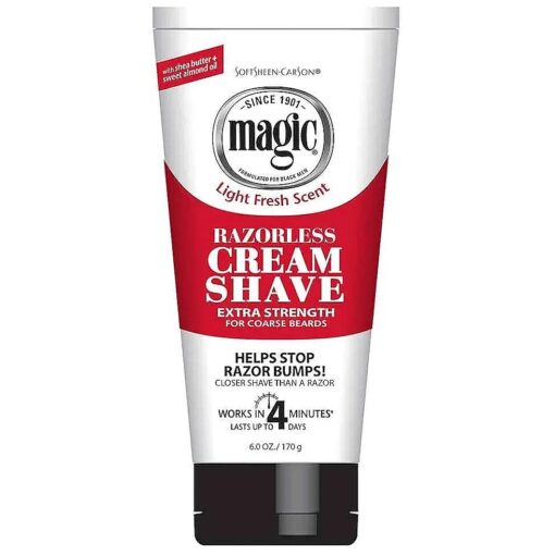 MAGIC Razorless Cream Shave Extra Strength, 6 Ounce, ( Pack of 3 )