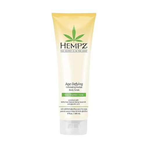 Hempz Age Defying Herbal Body Scrub, Off White, Vanilla/Musk, 9 Fluid Ounce