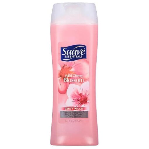 Suave Essentials Body Wash, Cherry Blossom, 15 Fl Oz, Pack of 6 ( packaging may vary )