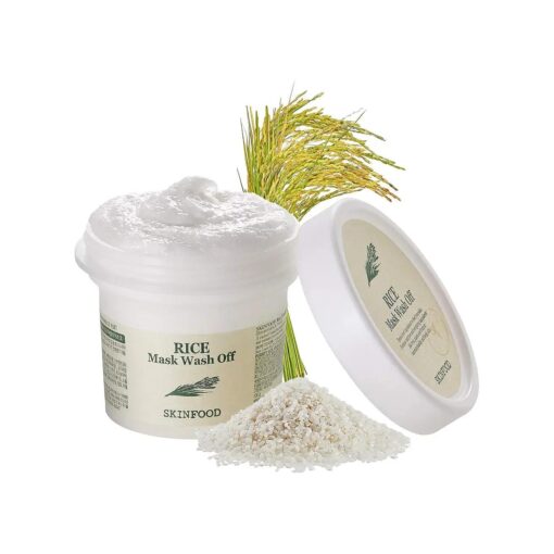 SKINFOOD Rice Mask Wash Off 3.5oz / Gently Exfoliates the Skin/Softening with Nutrient Rich Rice