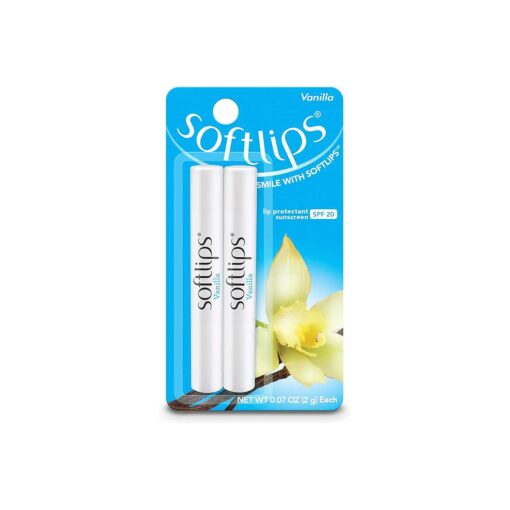 Softlips Lip Protectant SPF 20, Vanilla, 2 count ( Pack of 6 )