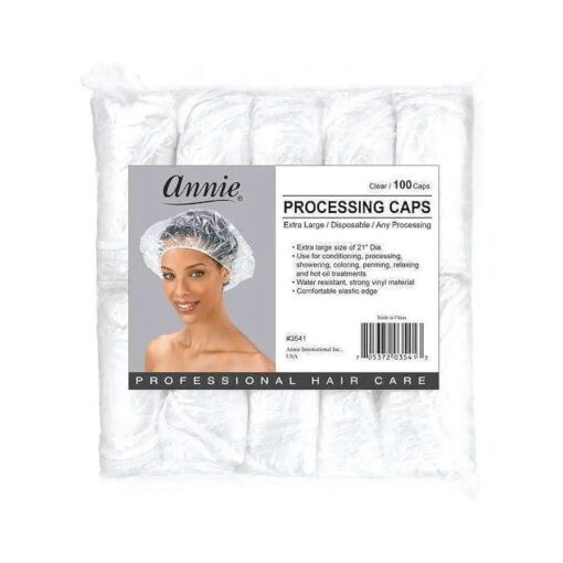 `` ANNIE" Extra Large Processing Caps Clear 100 Caps ( 1 pack )