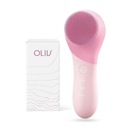 Oliv Facial Cleansing Brush - Sonic Exfoliate Face Cleaner Brush, Facial Cleanser Brush - Face Brush Cleanser Facial Brush - Face Wash Brush Face Washer Electric Face Scrubber Women Waterproof