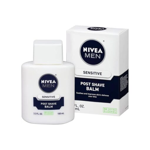 NIVEA Men Sensitive Post Shave Balm - Soothes and Moisturizes Skin After Shaving - 3.3 fl, oz, Bottle