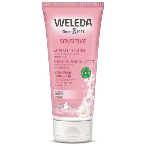 WELEDA Soothing Almond Body Wash, 6.8 FZ