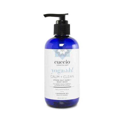 Cuccio Somatology Calm And Clean Epsom Salt Lavender Body Wash - Cleansing, Nourishing Wash And Soak For Pure, Deep, Relaxation - Relief For Sore Muscles - Chemical, Paraben And Dye Free - 8 Oz