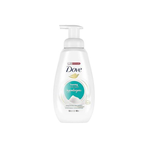 Dove Instant Foaming Body Wash for Softer and Smoother Skin Sensitive Skin Effectively Washes Away Bacteria While Nourishing Your Skin 13.5 oz