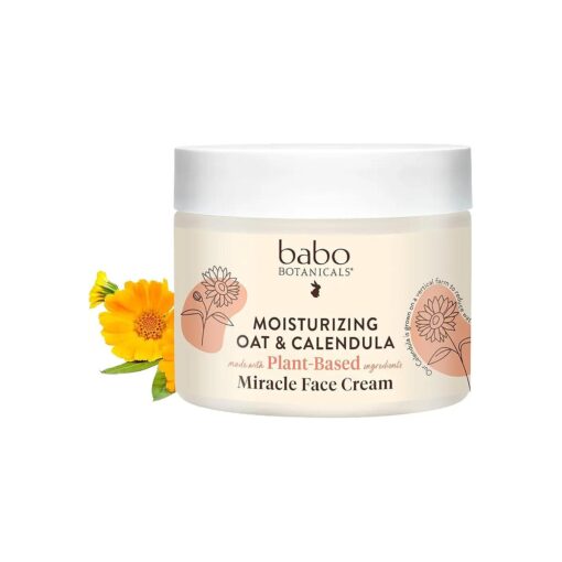 Moisturizing Oat & Calendula Miracle Face Cream - Shea Butter - For Dry or Sensitive Skin - For all ages - Vegan - 1 or 2 Pack